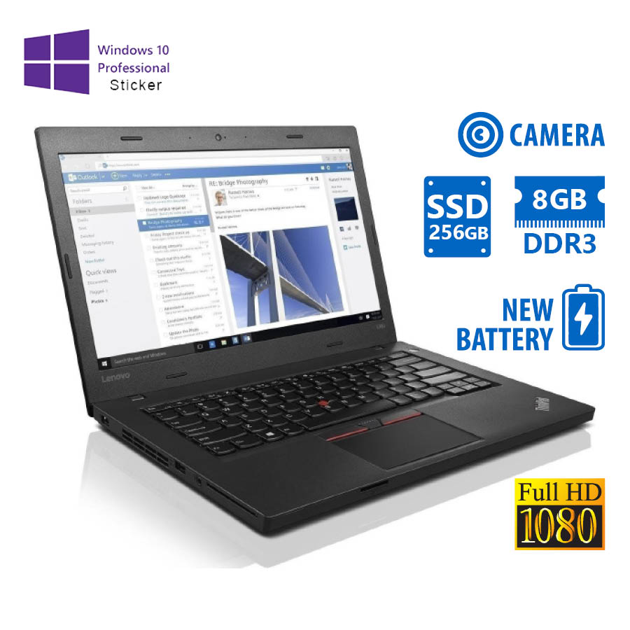 Lenovo ThinkPad L460 i5-6300U/14``FHD/8GB DDR3/256GB SSD/No ODD/Camera/New Battery/10P Grade A Refur Lenovo ThinkPad L460 i5-6300U/14``FHD/8GB DDR3/256GB SSD/No ODD/Camera/New Battery/10P Grade A Refur