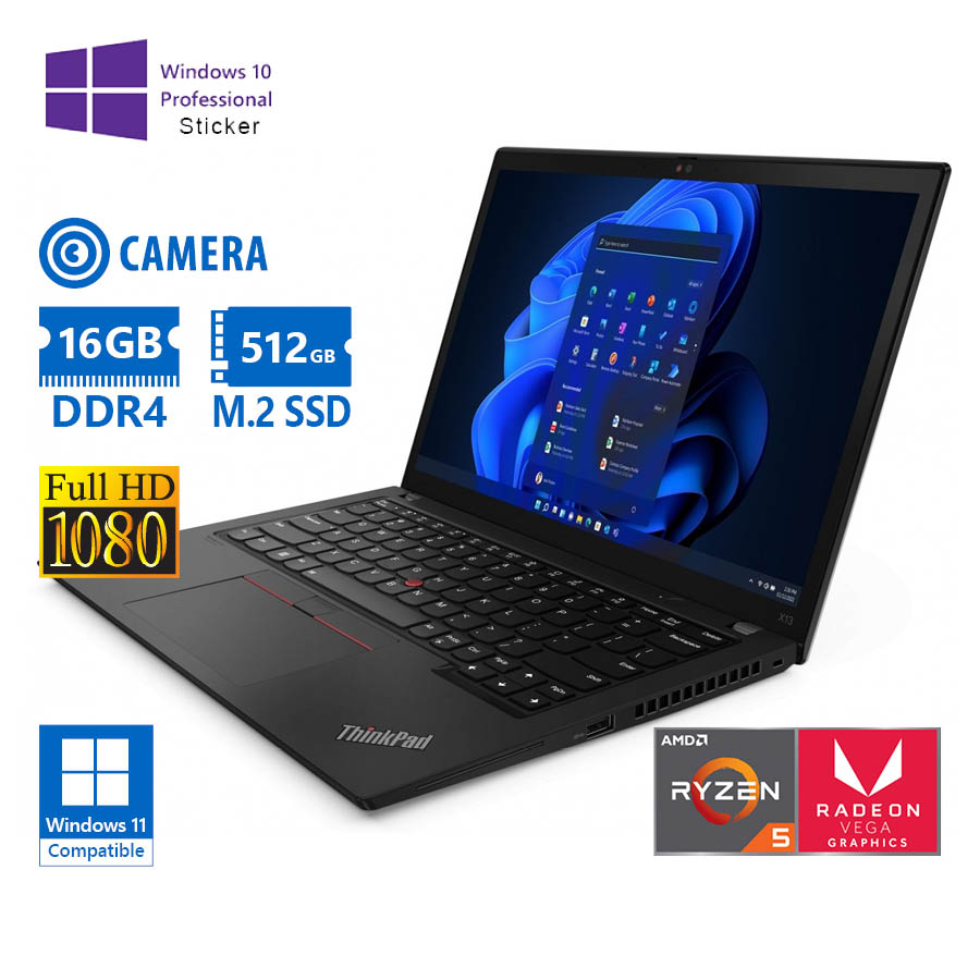 Lenovo (A-) ThinkPad X13 Gen 1 Ryzen 5Pro 4650U/13.3``FHD/16GB DDR4/512GB M.2 SSD/w/Radeon™ Graphics Lenovo (A-) ThinkPad X13 Gen 1 Ryzen 5Pro 4650U/13.3``FHD/16GB DDR4/512GB M.2 SSD/w/Radeon™ Graphics