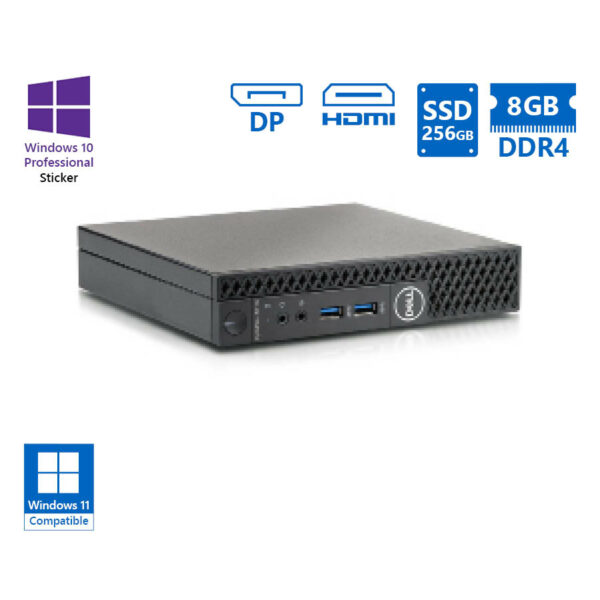 Dell Optiplex 3070 DM i5-9500T/8GB DDR4/256GB SSD/No ODD/10P Grade A Refurbished PC