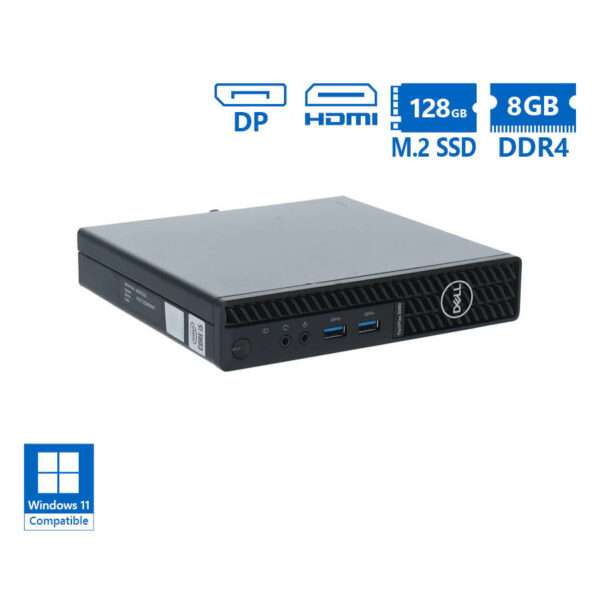 Dell Optiplex 3080 DM i3-10100T/8GB DDR4/128GB M.2 SSD/No ODD/Grade A Refurbished PC
