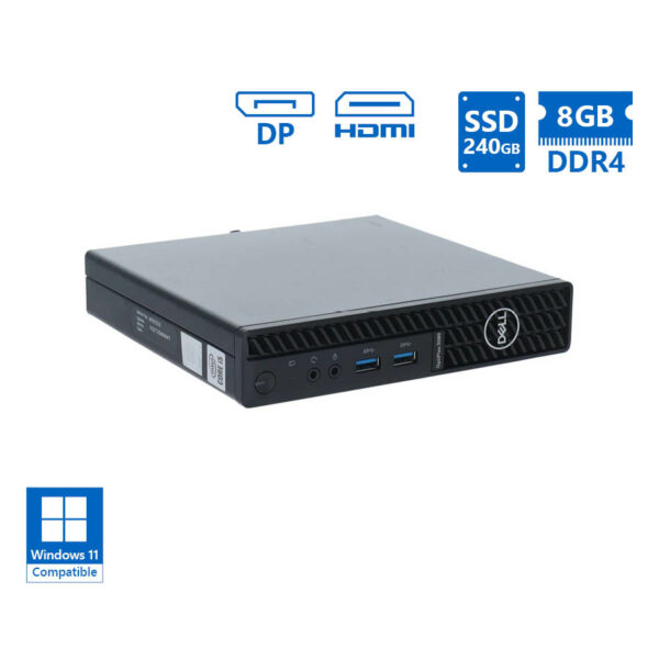 Dell Optiplex 3080 DM i5-10500T/8GB DDR4/240GB SSD/No ODD/Grade A Refurbished PC