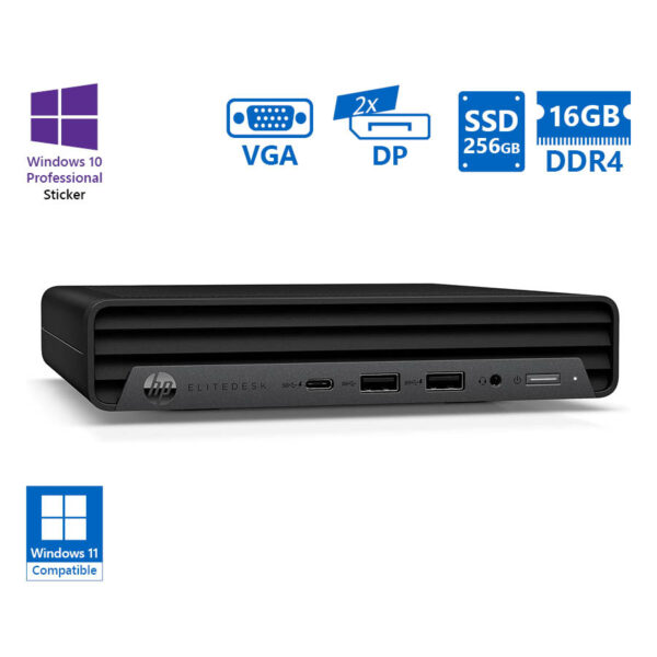 HP EliteDesk 800G6 DM i5-10500/16GB DDR4/256GB SSD/No ODD/10P Grade A Refurbished PC