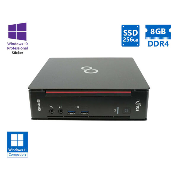Fujitsu Esprimo Q558 USFF i7-8700T/8GB DDR4/256GB SSD/No ODD/10P Grade A Refurbished PC
