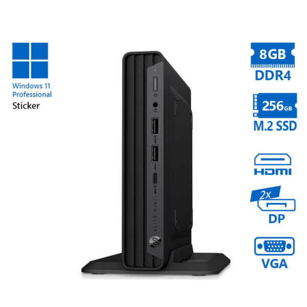HP Elite mini 600 G9 DM i5-12500/8GB DDR4/256GB M.2 SSD/No ODD/11P Grade A Refurbished PC