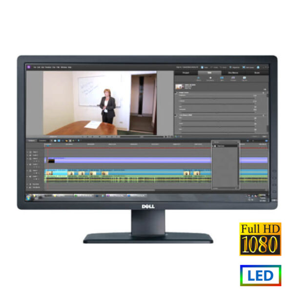 Used Monitor P2412Hx LED/Dell/24``FHD/1920x1080/Wide/Black/D-SUB & DVI-D & USB HUB
