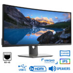 Used (A-) Monitor UltraSharp U3421WE Curved/Dell/34”UW-QHD 60Hz/3440x1440/Black/w/Speakers/Grade A-/