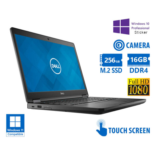 Dell Latitude 5490 i7-8650U/14``FHD Touchscreen/16GB DDR4/256GB M.2 SSD/No ODD/Camera/10P Grade A Re