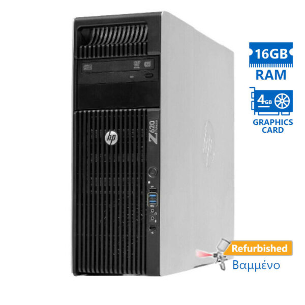 HP Z620 Tower Xeon E5-2609(4-Cores)/16GB DDR3/1TB/Nvidia 4GB/DVD/7PGrade A+ Workstation Refurbished
