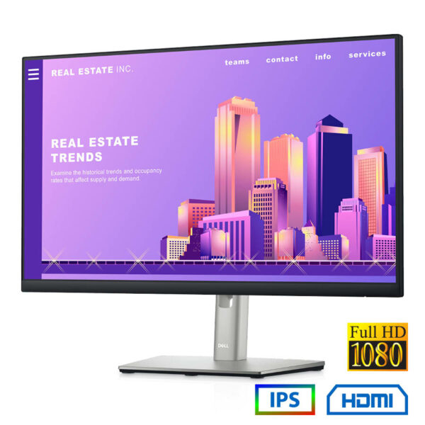 Used Monitor P2422H IPS LED/Dell/24``FHD/1920x1080/Wide/Black/D-SUB & DP & HDMI & USB 3.0 Hub