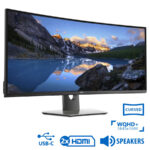Used (A-) Monitor U3818DW Curved/Dell/38``UW-QHD/3840x1600/Black/w/Speakers/Grade A-/DP & 2xHDMI & U