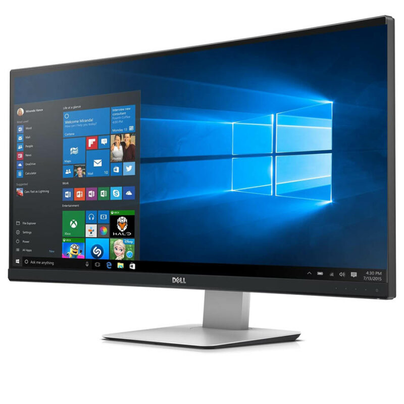 Used Monitor UltraSharp U3415WB Curved/Dell/34”UW-QHD/3440x1440/Black/w/Speakers/DP & Mini DP & HDMI